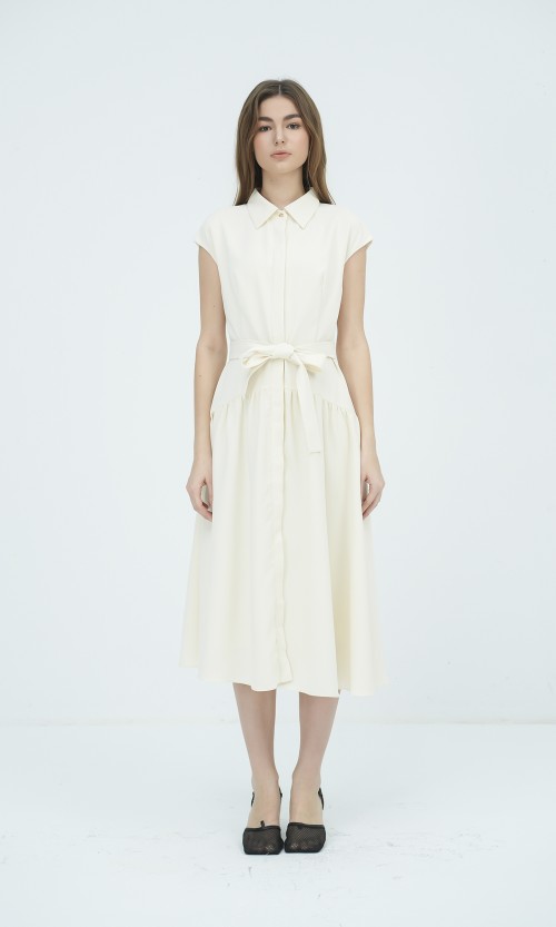 SIXDO Woven Flared Dress for Women